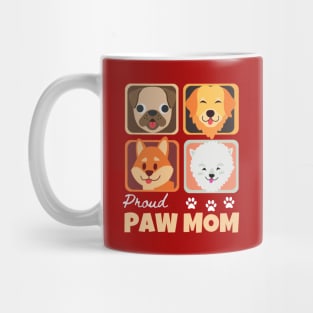 Paw Mom Cute Dog Valentine Gift Mug